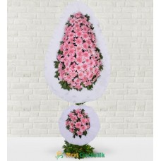 çift katlı pembe gerbera sepet