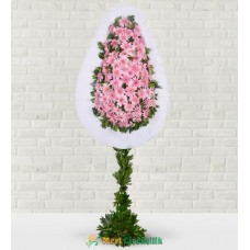 Tekli gelin duvağı pembe gerberalı